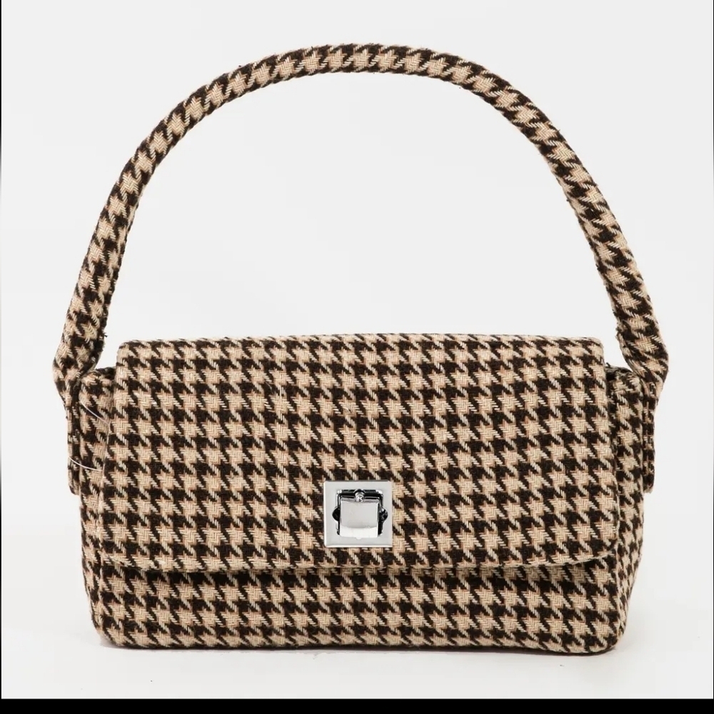 NWT HOUNDSTOOTH RECTANGLE HANDBAG